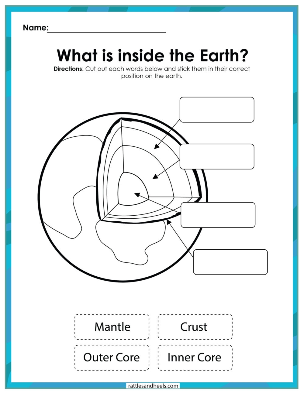 Layers Of The Earth Printable Worksheet Packet FREE Adanna Dill Worksheets Library