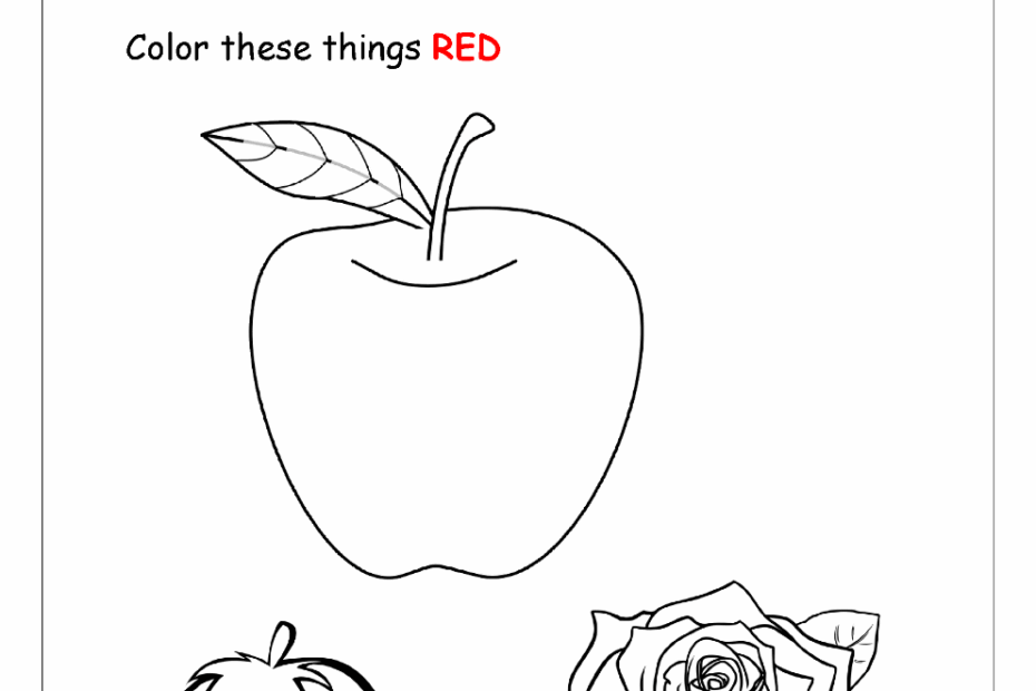 Learn Colors Red Coloring Pages Blue Coloring Pages Yellow