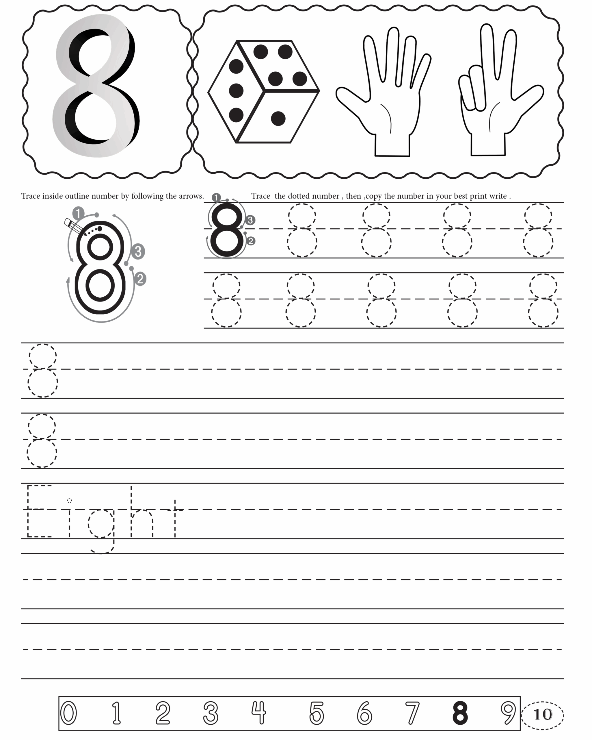 number handwriting worksheets