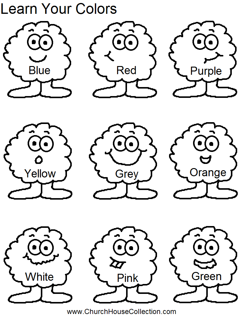 color worksheets for preschool