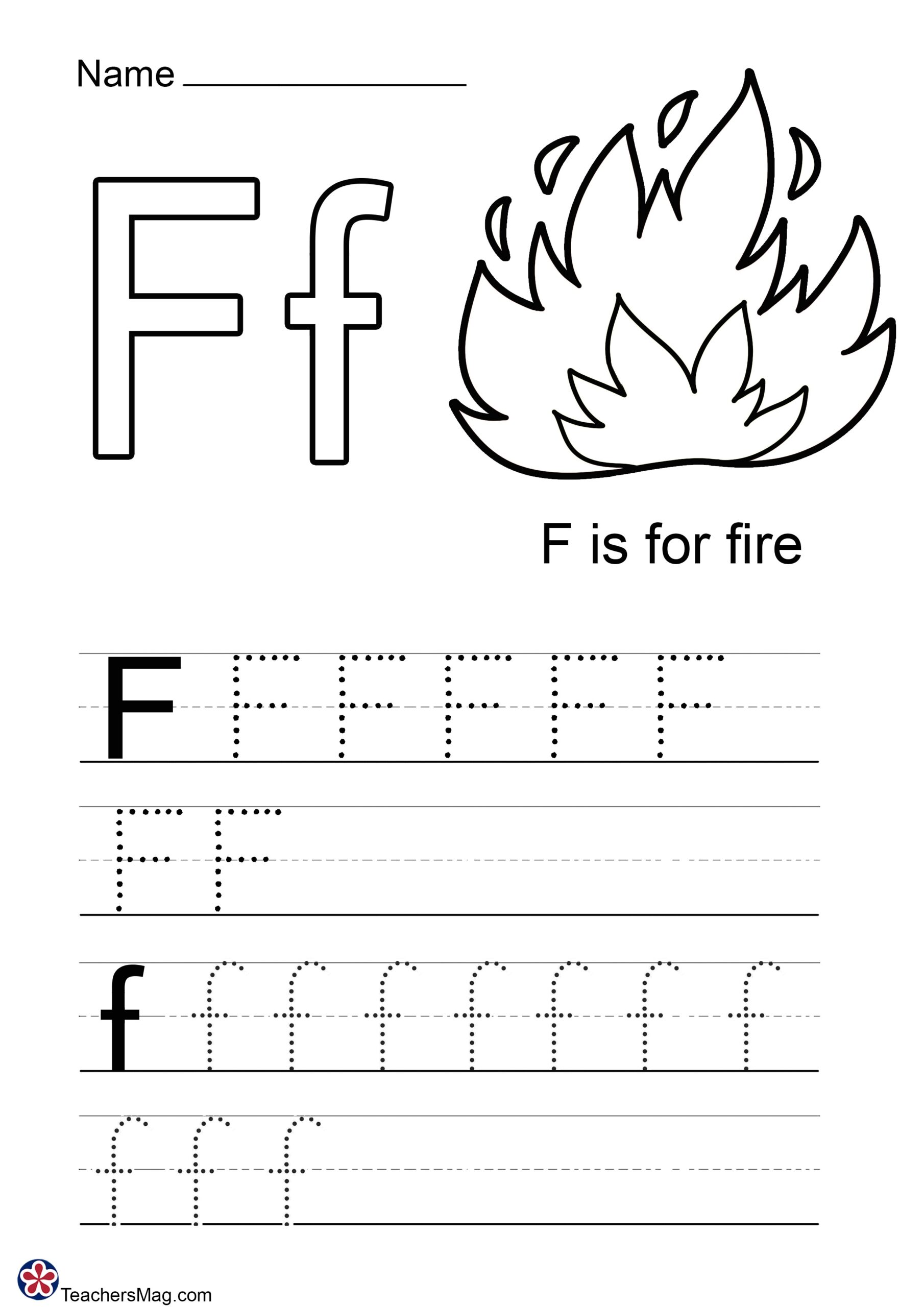 preschool worksheets for the letter f