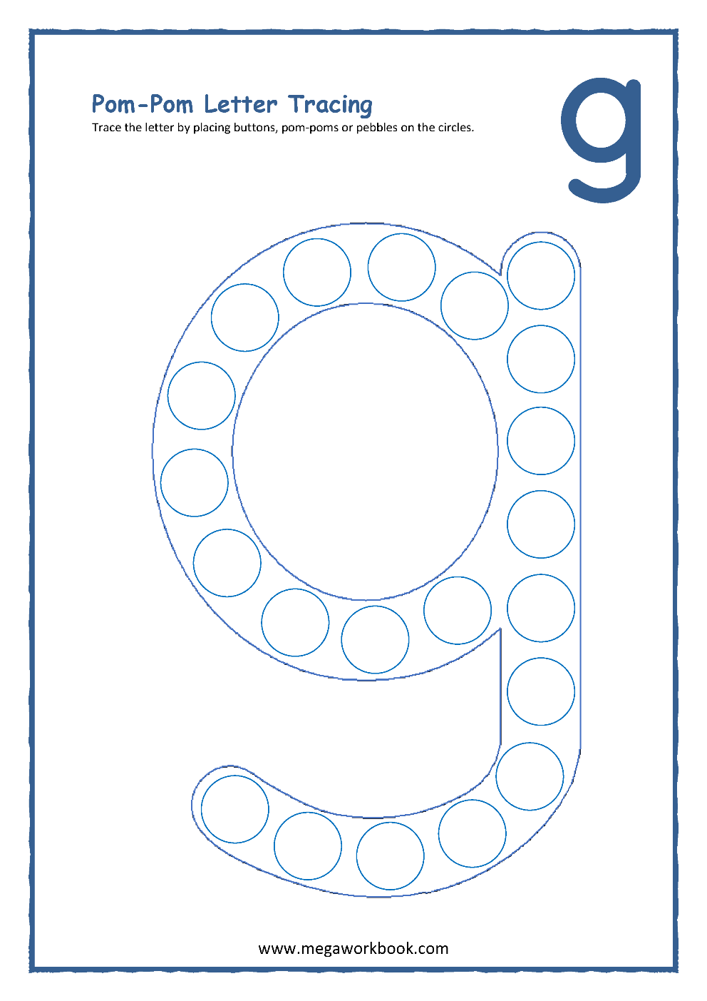 preschool letter g worksheet