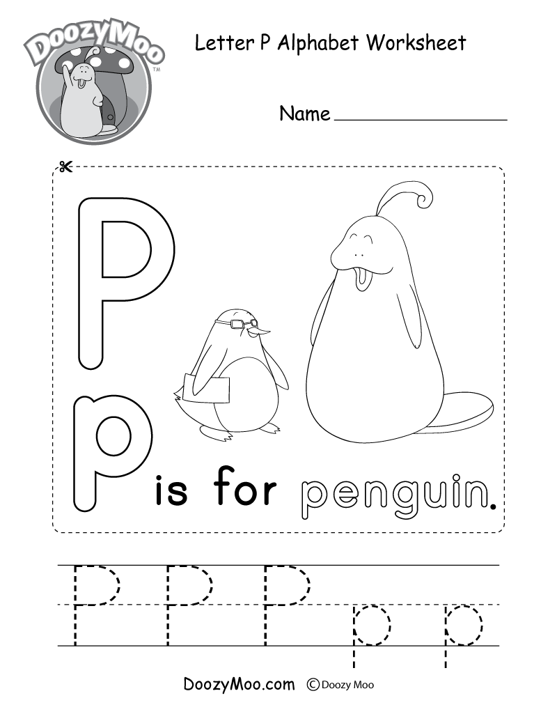 preschool letter p worksheet