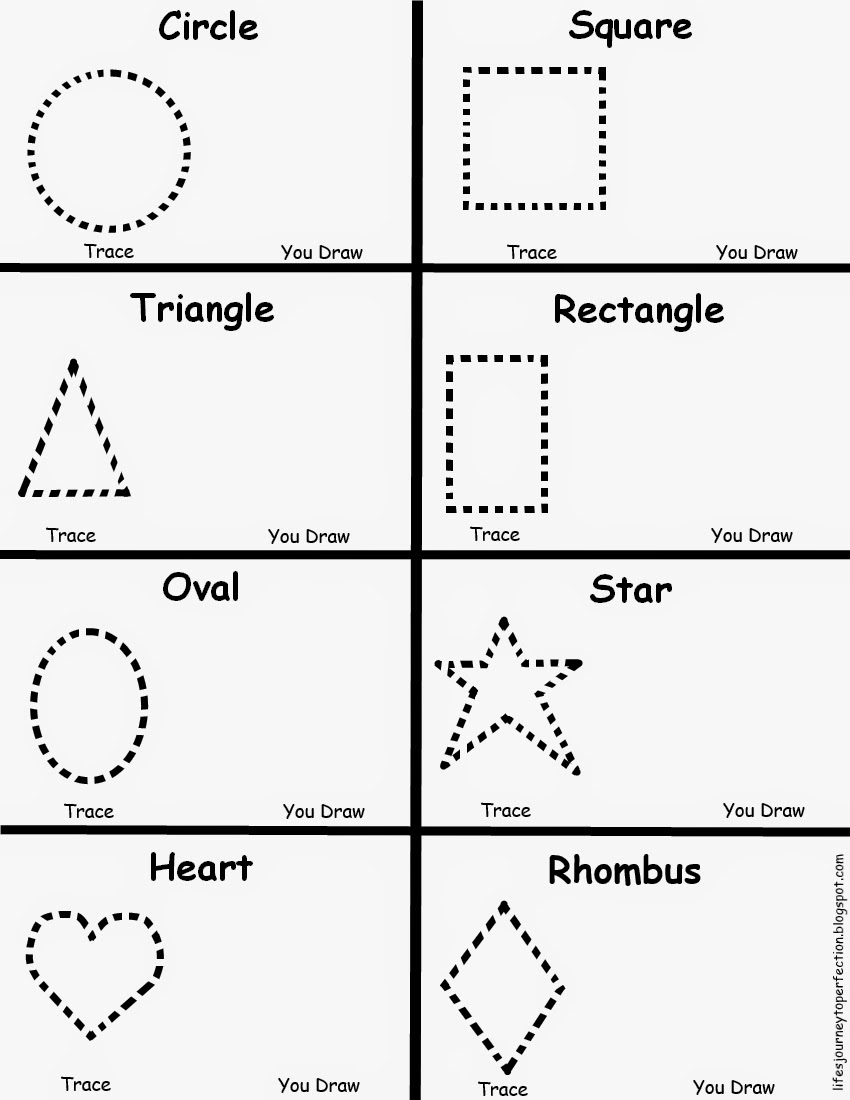 Life s Journey To Perfection Preschool Shapes Worksheet