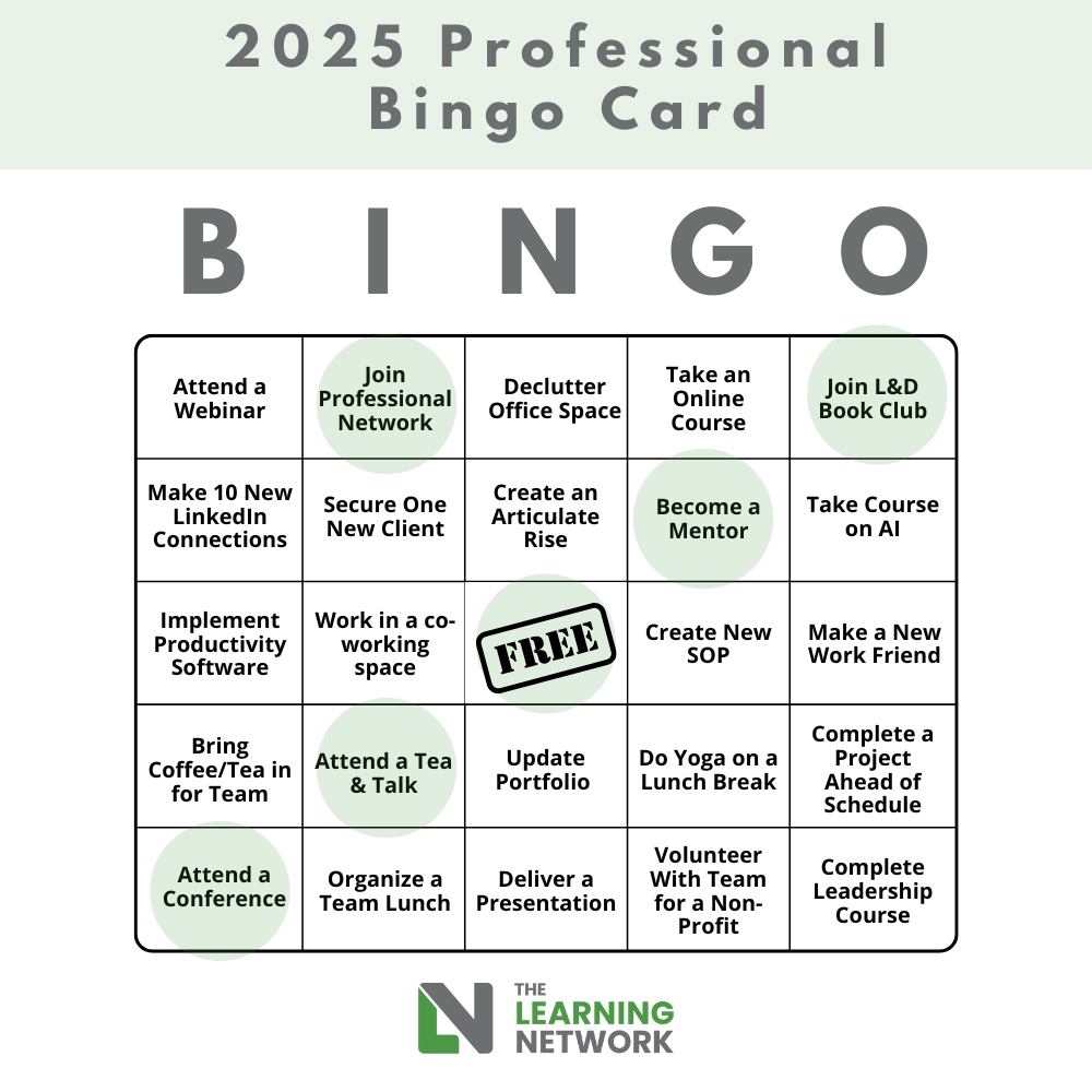Make Goal Setting Fun Create Your 2025 Professional Bingo Card 