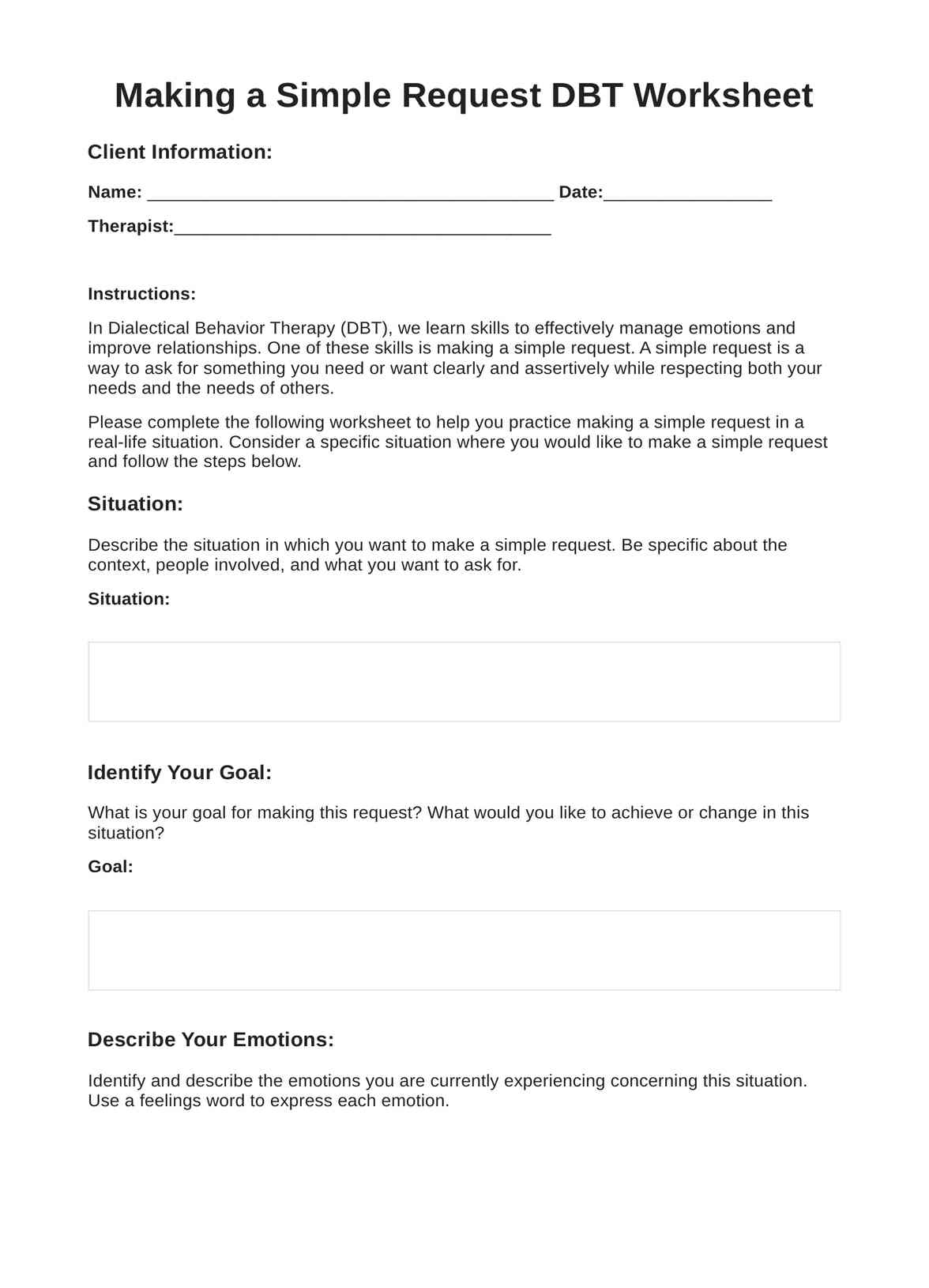 dialectical behavior therapy skills worksheets