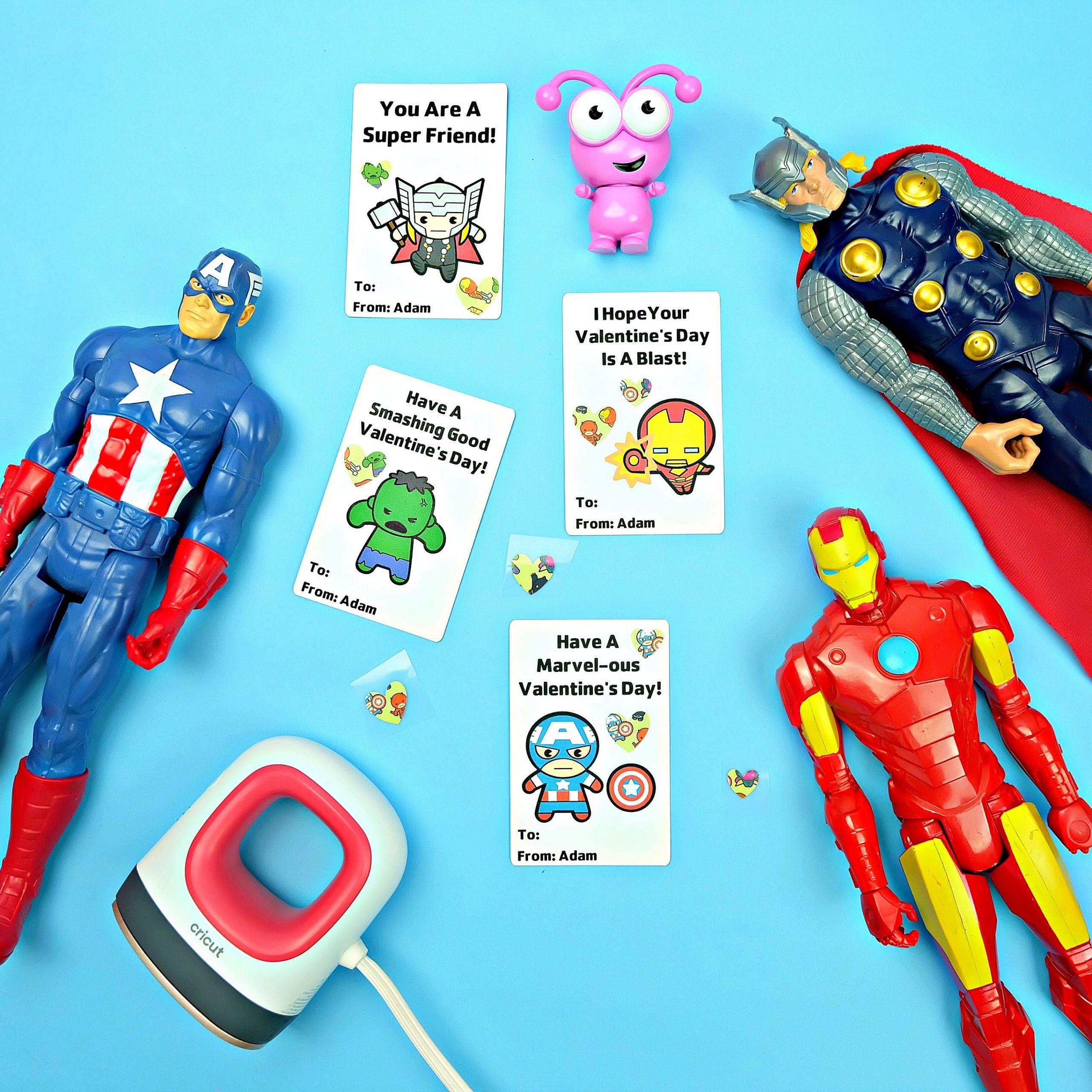 Marvel Avengers Valentine s Day Cards Made With The Cricut