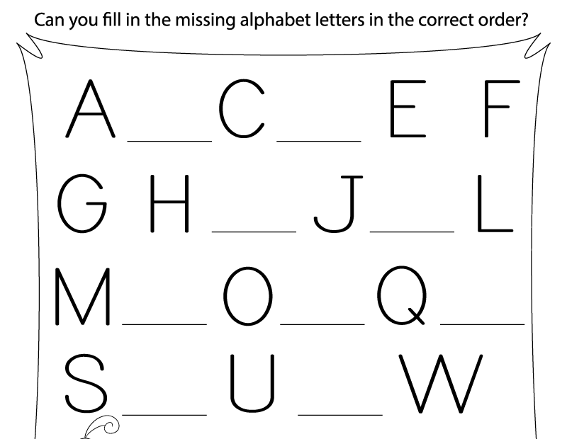 Missing Letter Worksheets Free Printables Doozy Moo