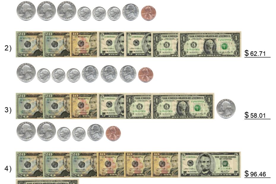 Money Worksheets Counting United States Bills And Coins Made By Teachers