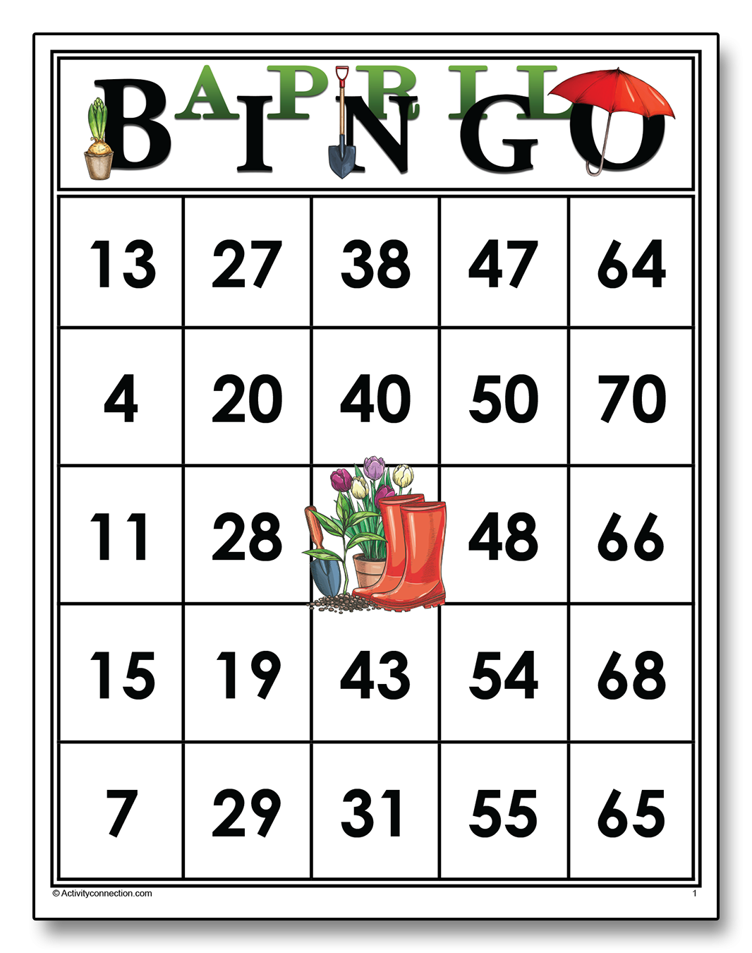 printable bingo cards activity connection