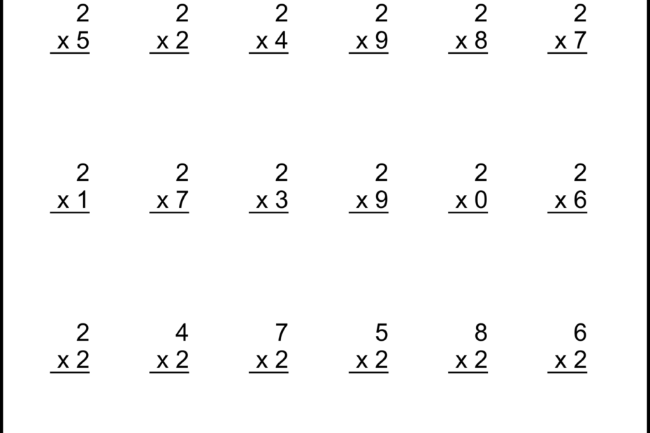 Multiplication Worksheets One Digit Math Drills DIY Projects Worksheets Library