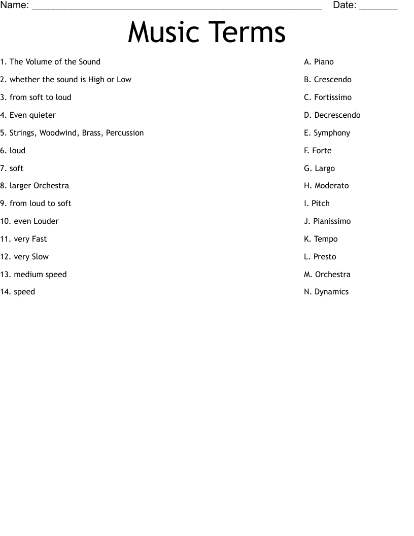 printable music dynamics worksheet pdf