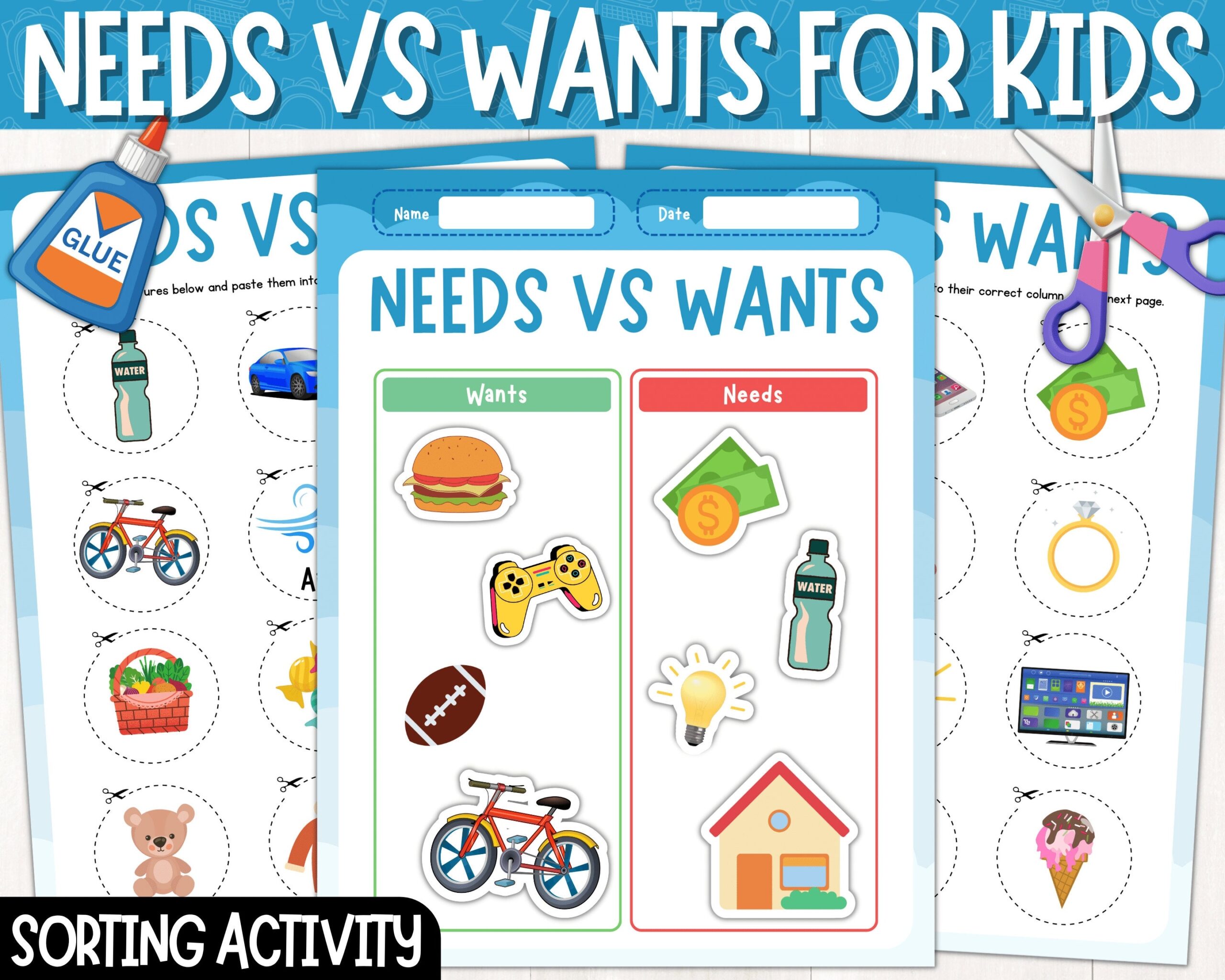 needs vs wants worksheet
