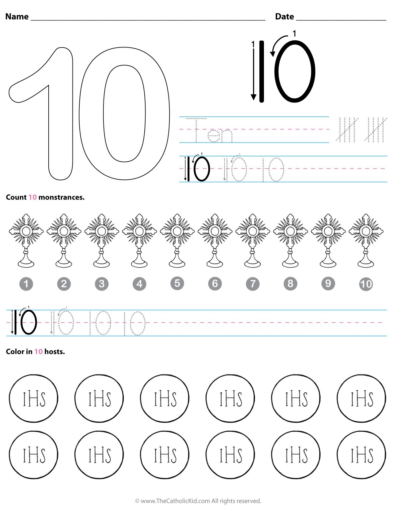 Number Worksheets Download Pack