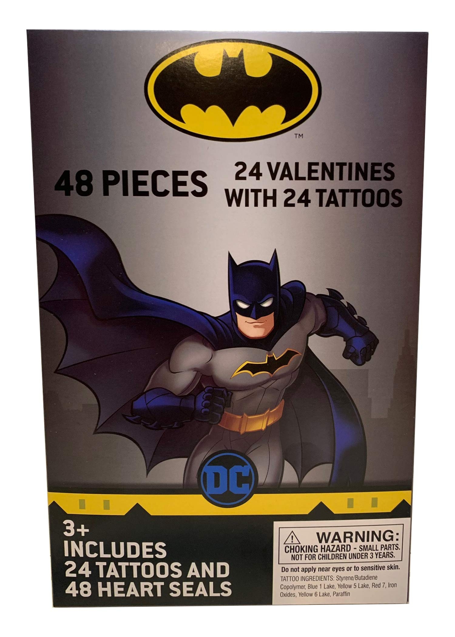 Paper Magic Group 24 Batman Valentines Day Cards With 24 Tattoos And 48 Heart Seals Paper Craft Amazon Canada
