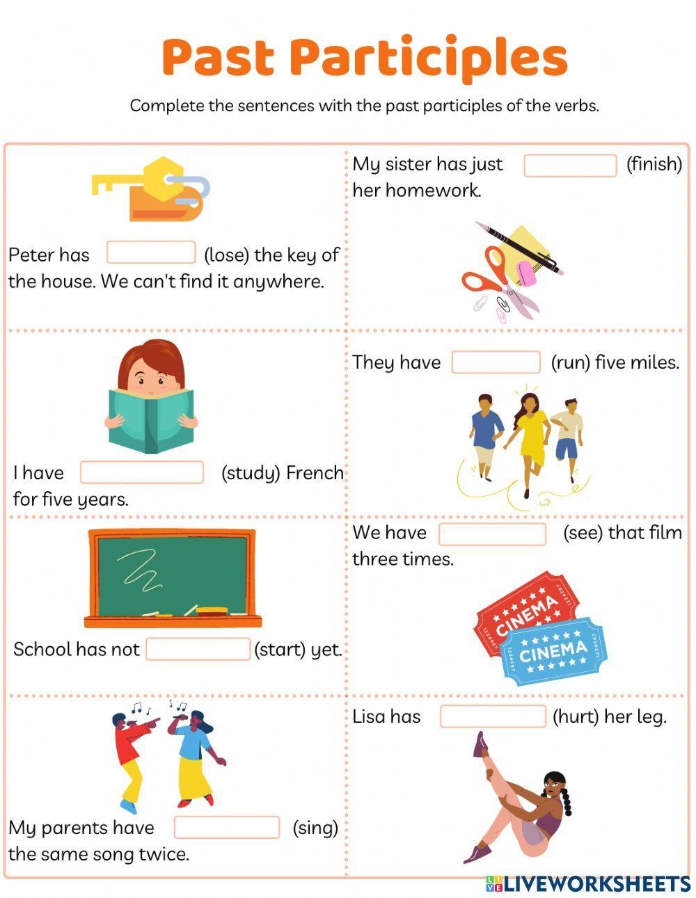 Past Participles Worksheet For 4th Grade Live Worksheets Worksheets Library