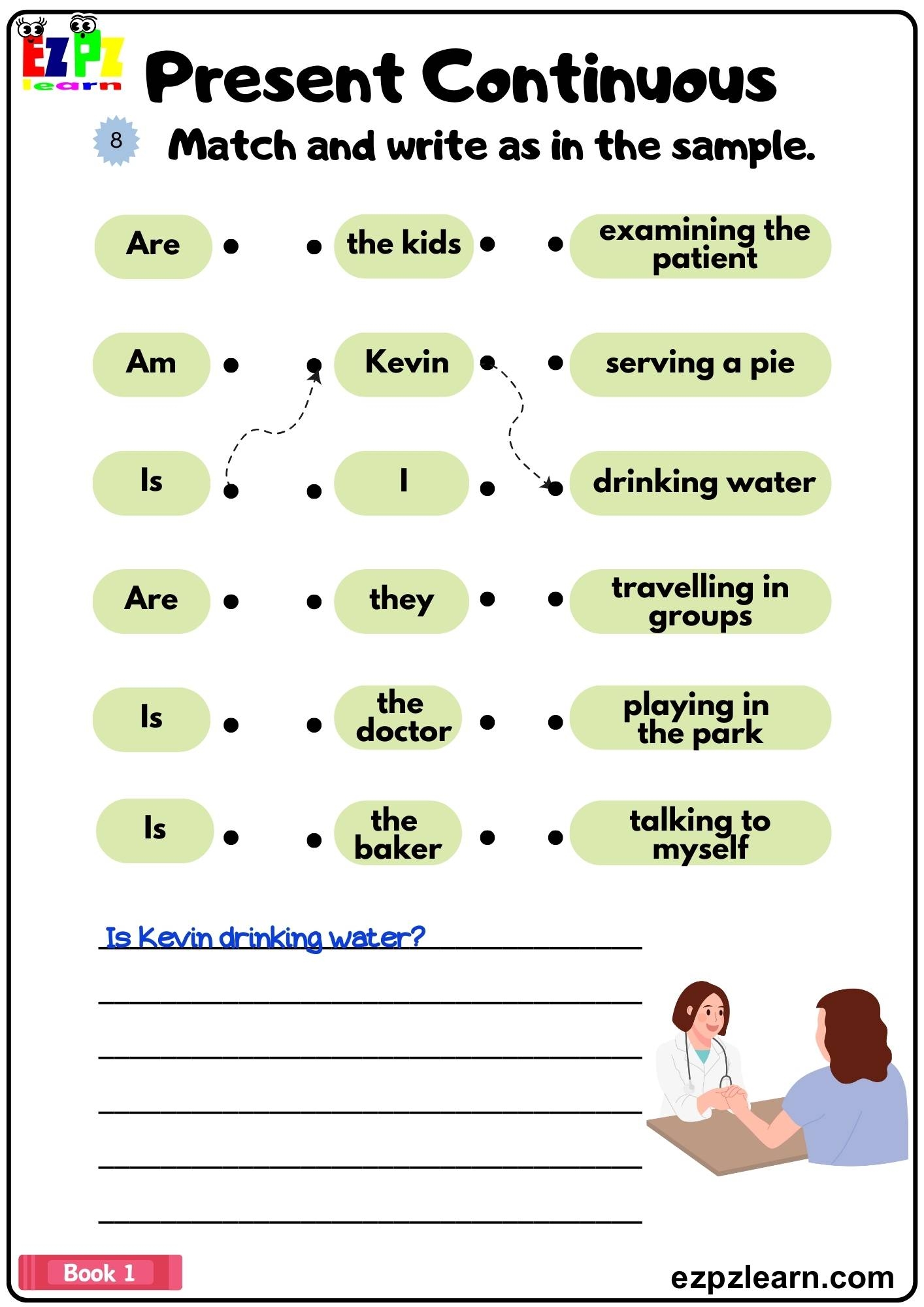 present continuous worksheet