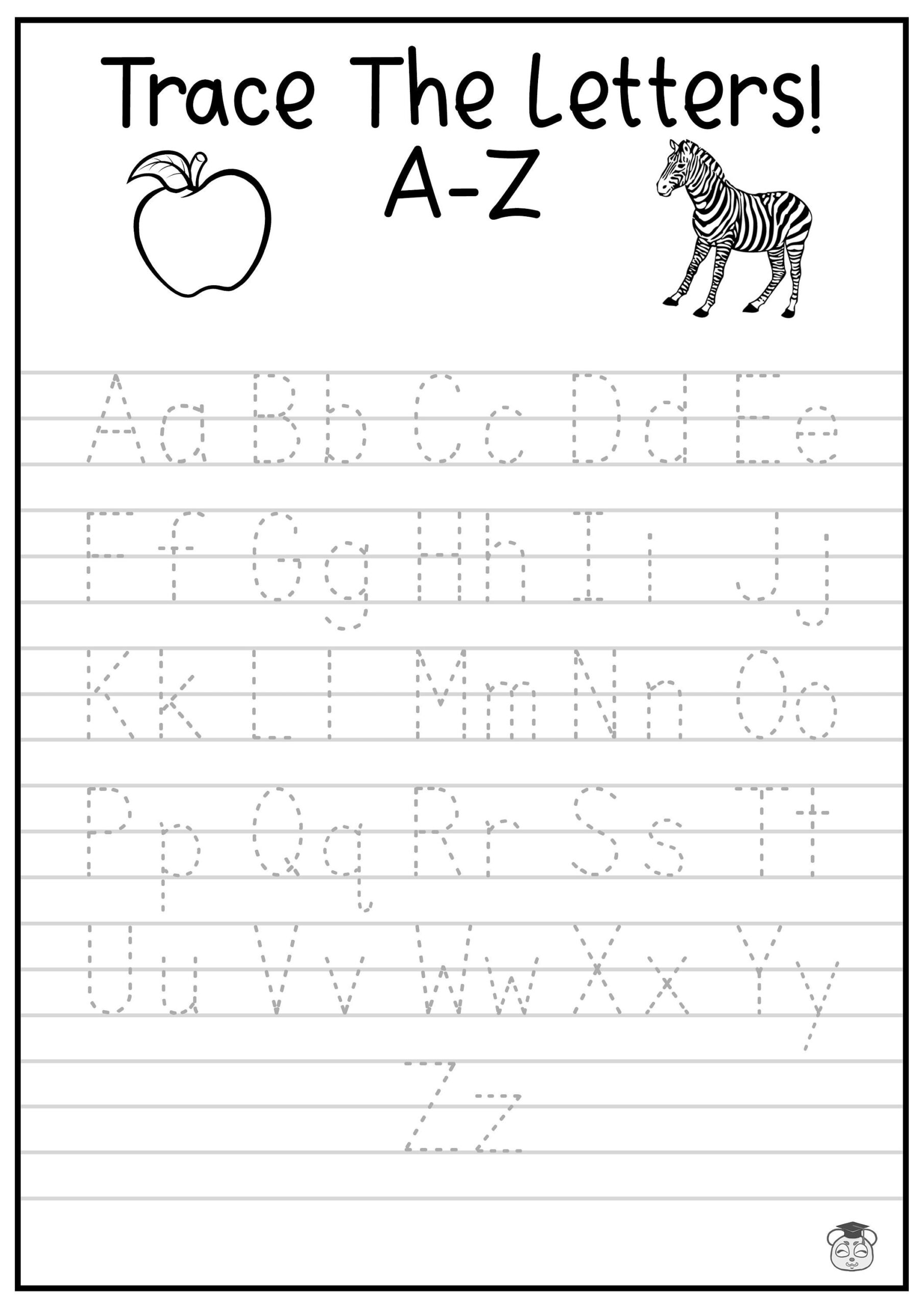 alphabet tracing worksheet