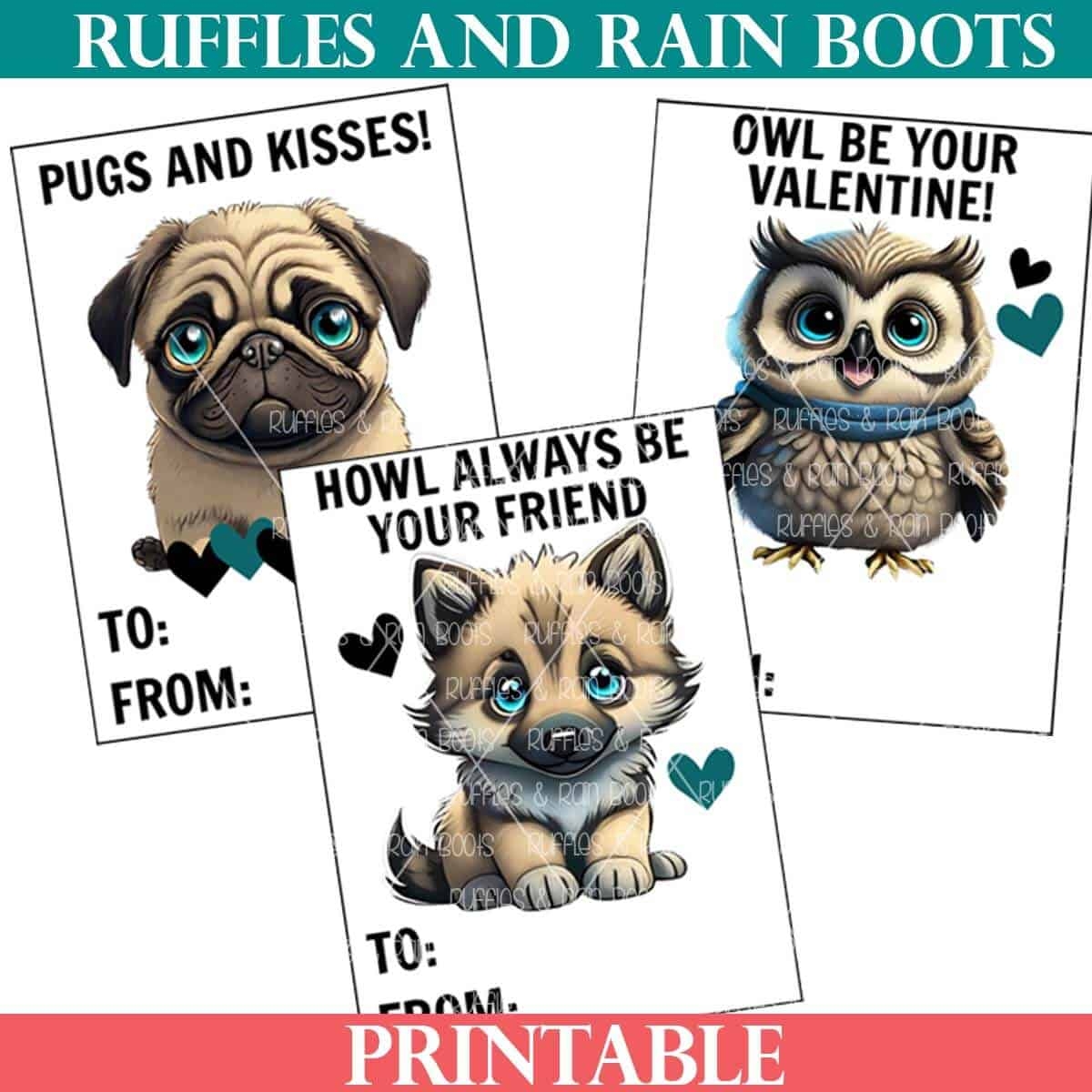 Printable Animal Valentines For The Classroom