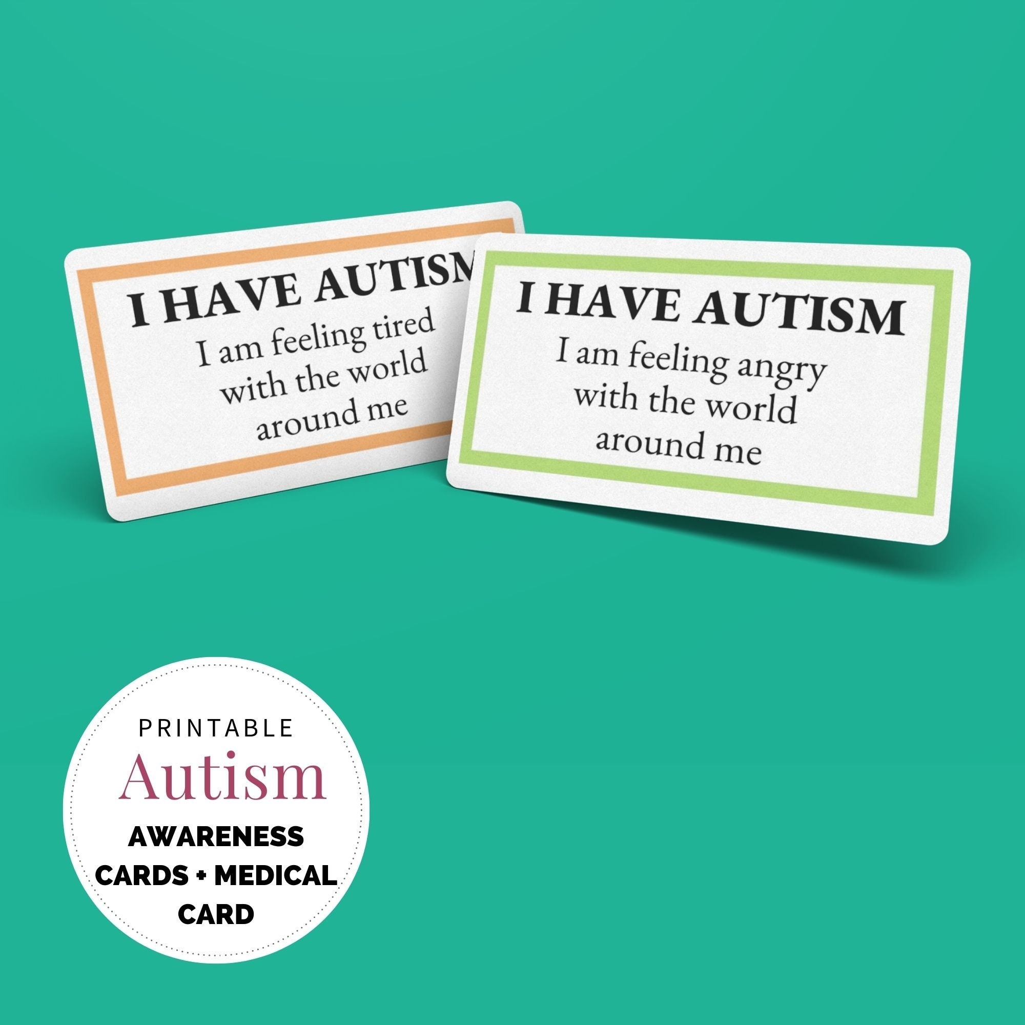 printable autism awareness cards