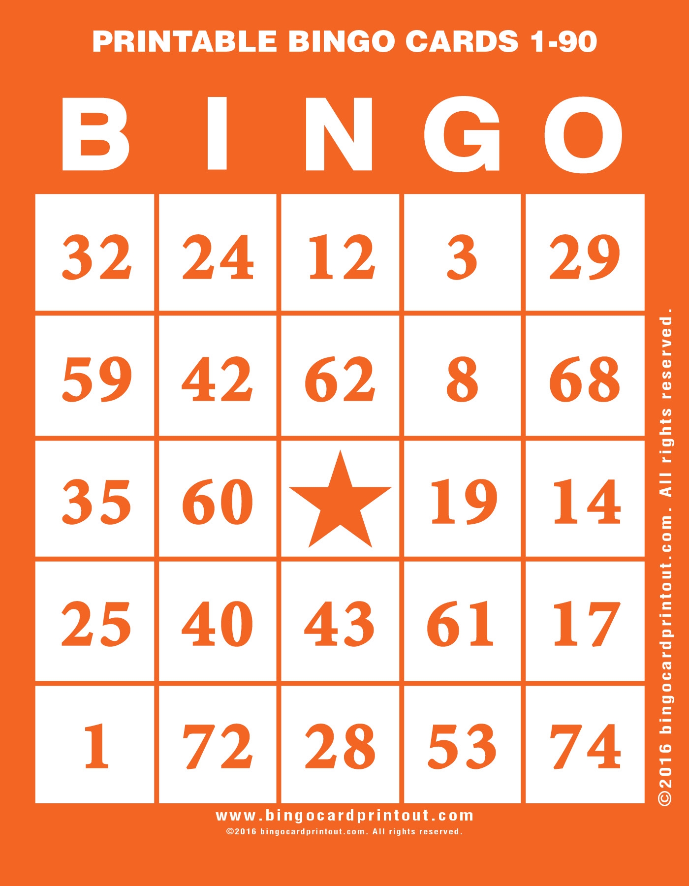 Printable Bingo Cards 1 90 BingoCardPrintout Worksheets Library