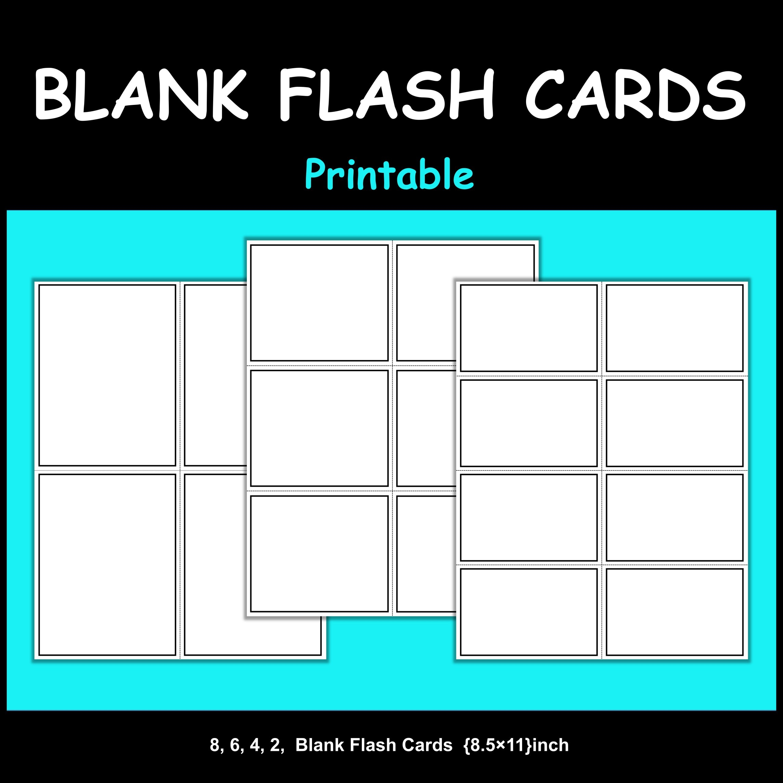 Printable Blank Flash Cards Flashcard Template