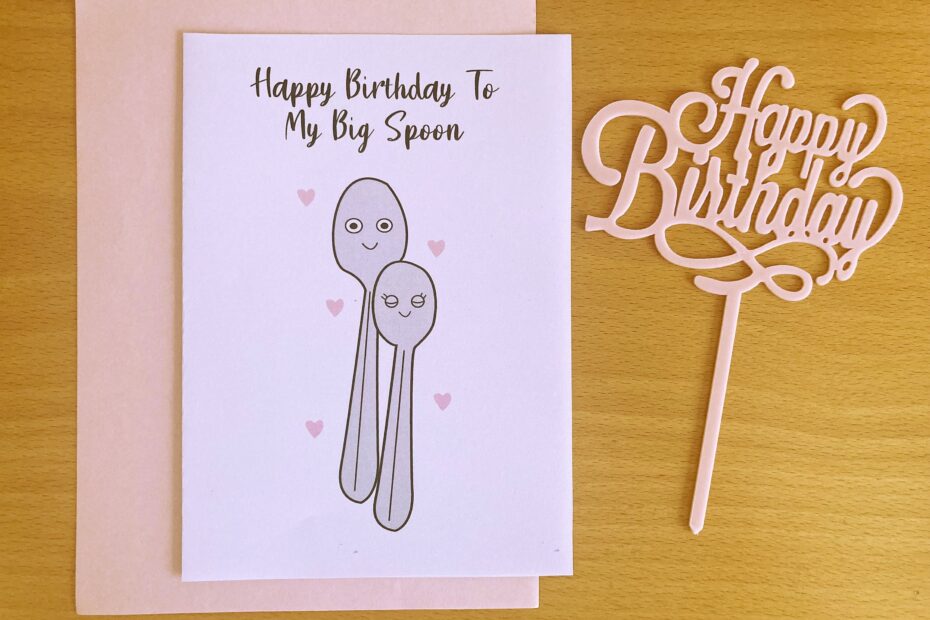 Printable Boyfriend Birthday Card Girlfriend Birthday Card Big Spoon Birthday Sweet Birthday Card Cute Card Instant Download Etsy