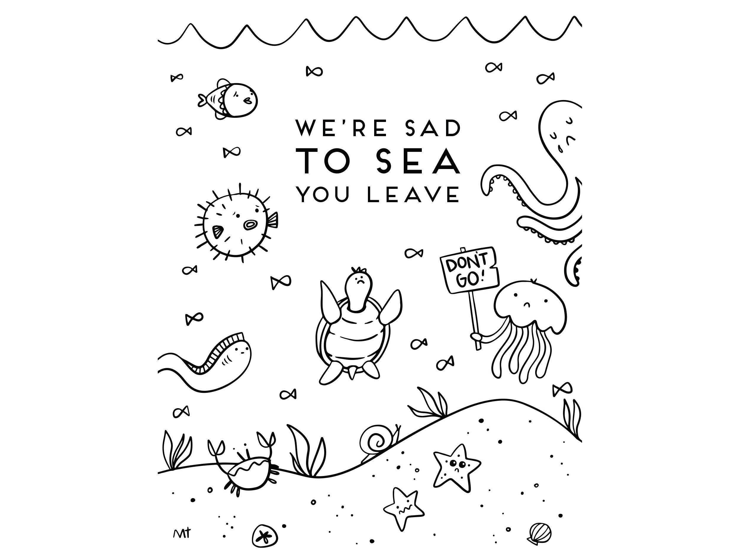 Printable Don t Go Goodbye Greeting Card From All Of Us Coworker Leaving Say Farewell Instant Download Black And White Card Etsy