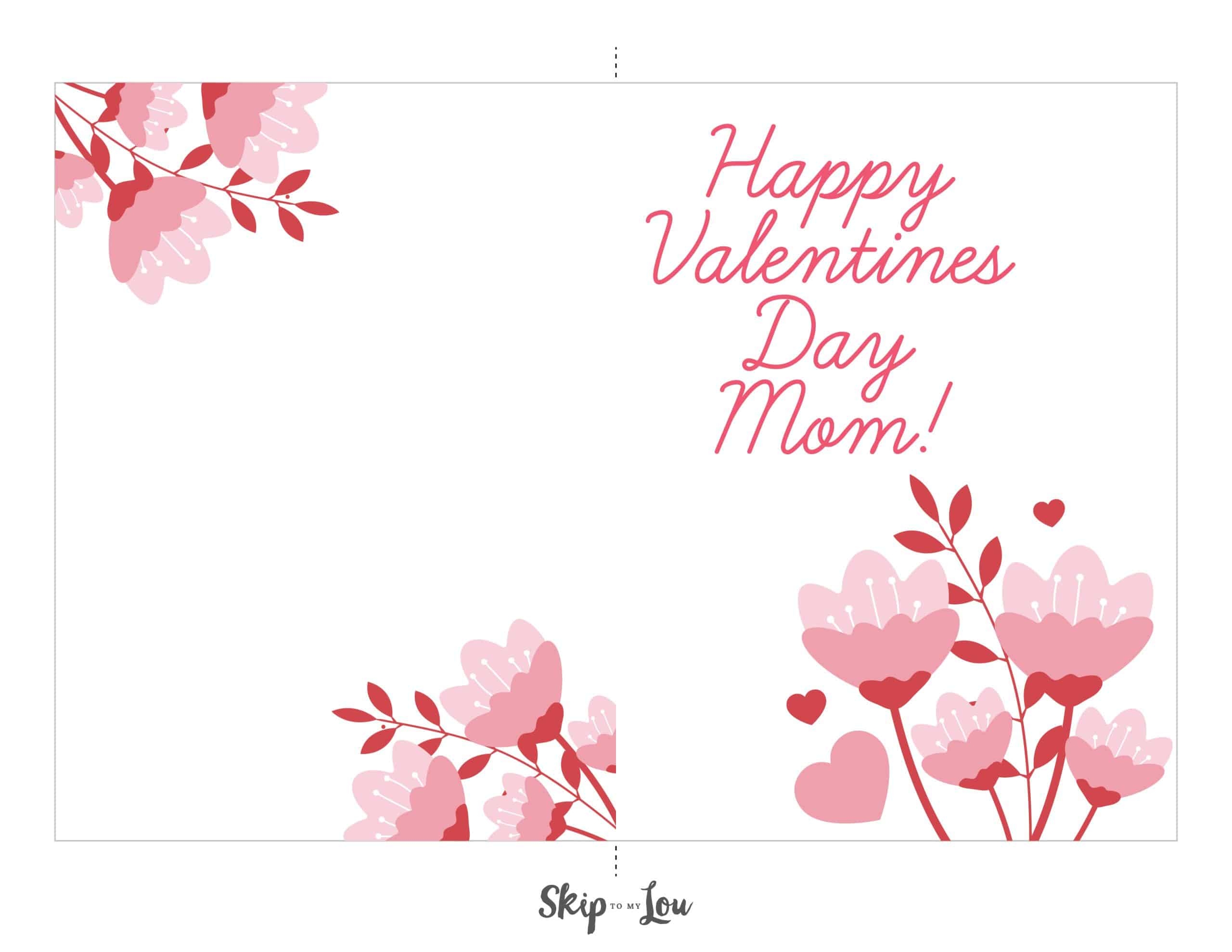 Printable Happy Valentine s Day Mom Card And Stickers Skip To My Lou