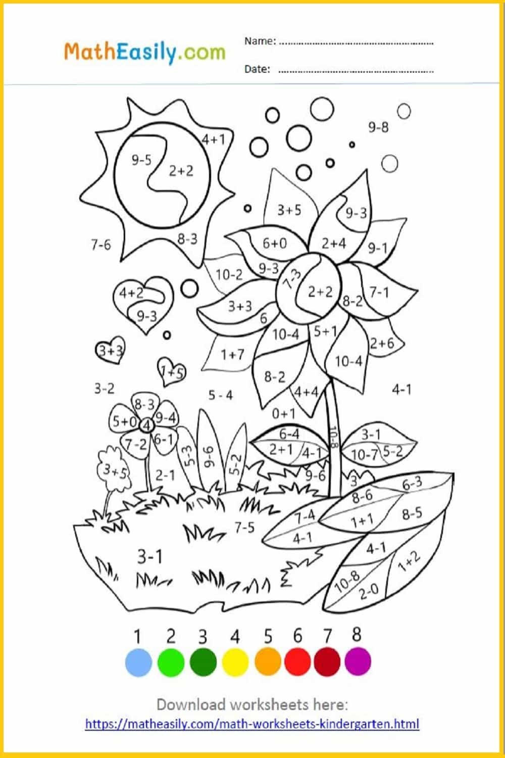 Printable Summer Math Worksheets PDF Free Download