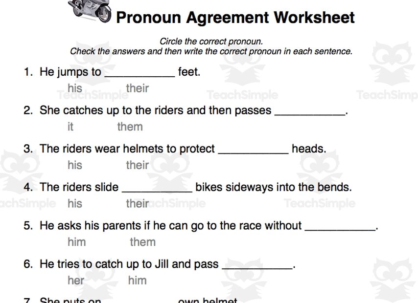 Pronoun Antecedent Agreement Worksheets And Task Cards For Grades 3 4
