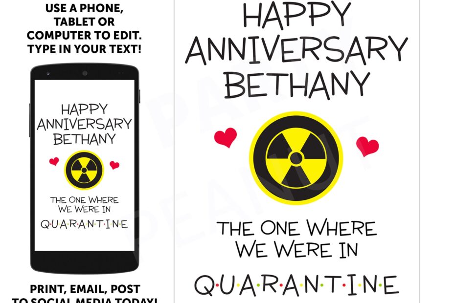 Quarantine Anniversary Card Party Peanut