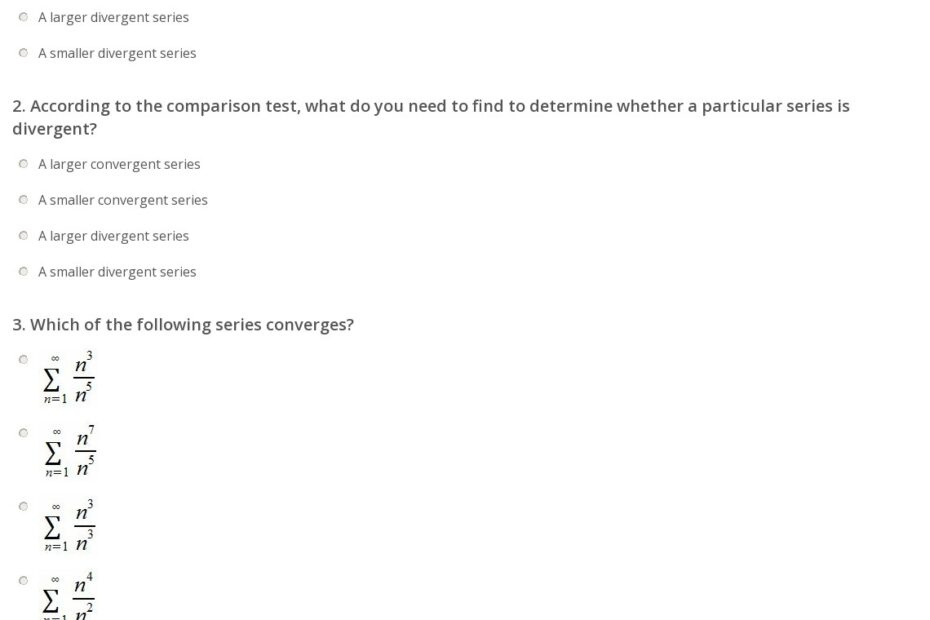 Quiz U0026 Worksheet Comparison Testing For Convergence U0026 Divergence Study