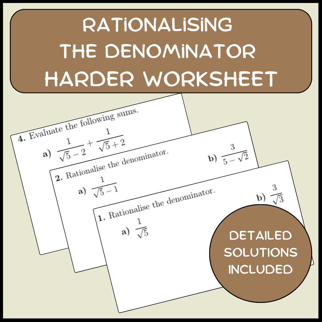rationalizing the denominator worksheet