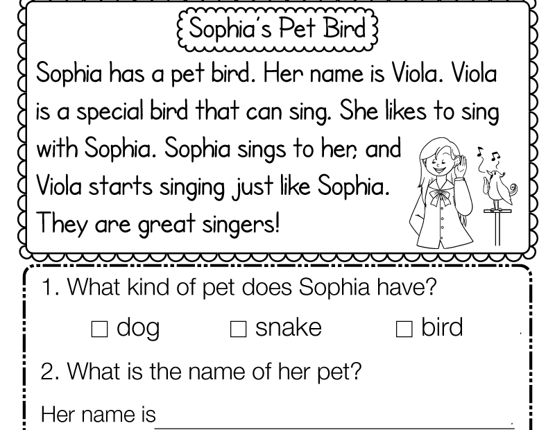 Reading Comprehension Worksheet Free Printable Digital U0026 PDF