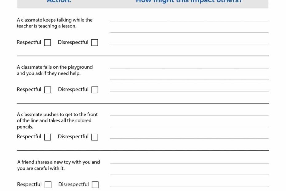 Respect Worksheets And Teaching Resources