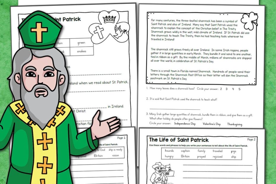 Saint Patrick Worksheets For 2nd 4th Graders Mamas Learning Corner