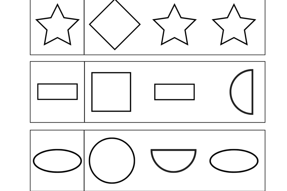 Same Or Different Shapes Identification Worksheet For Kindergarten Kidpid