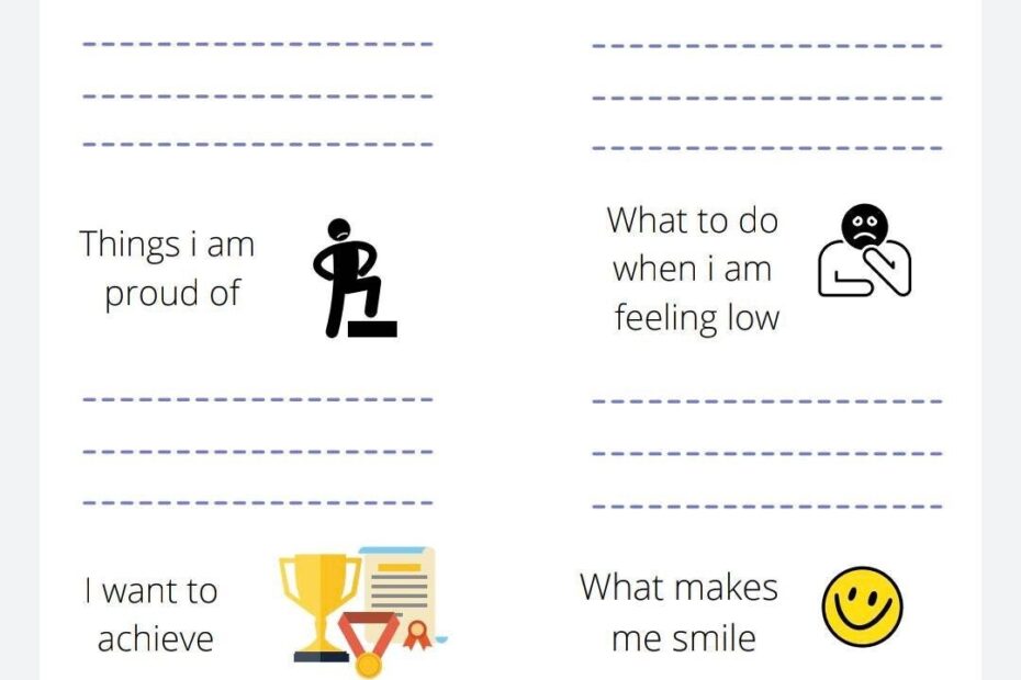 Self Esteem Gratitude Worksheet Children Mental Health Emotions Feelings Awareness Download Printable Etsy