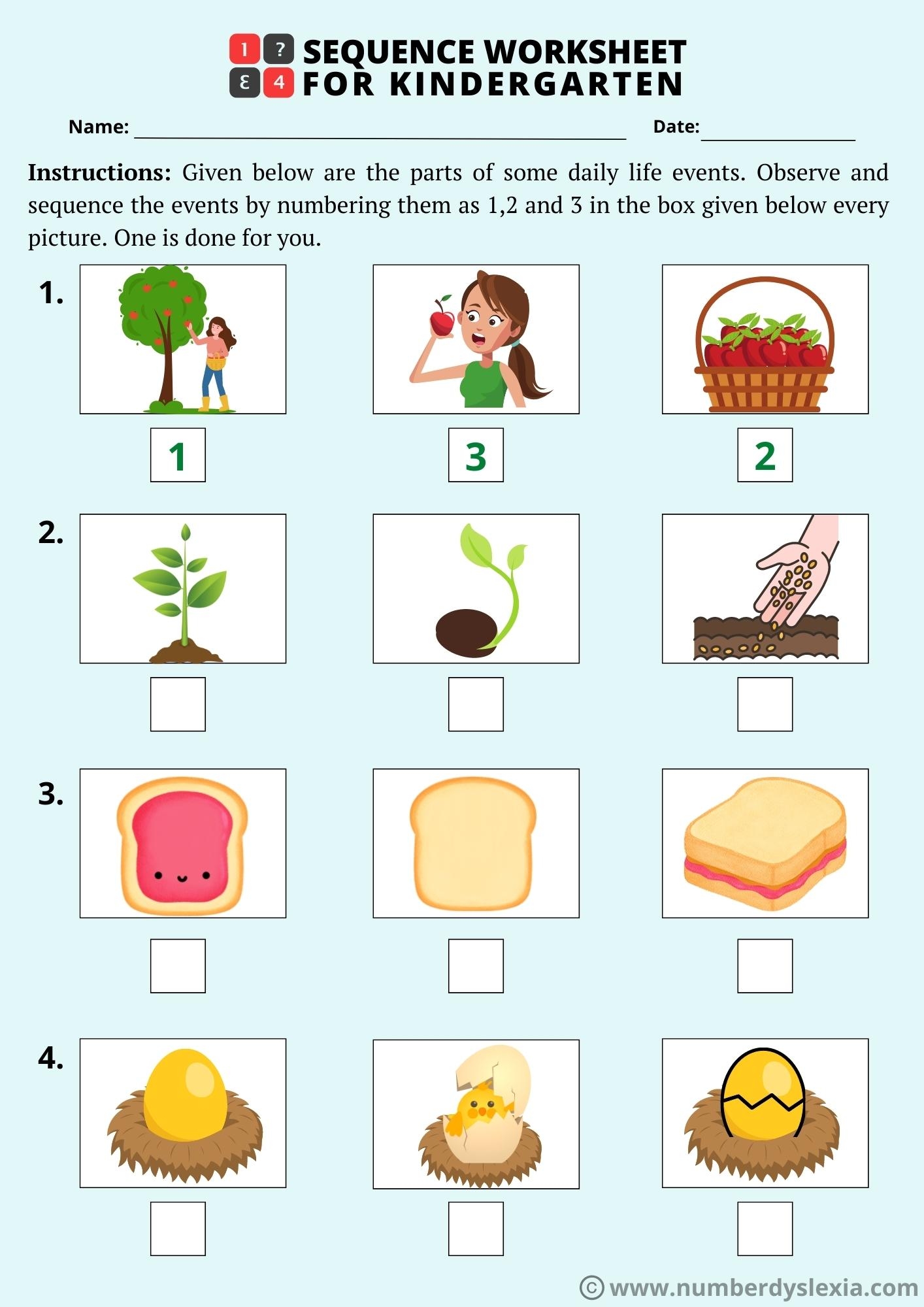 Sequencing Worksheets K5 Learning Worksheets Library 