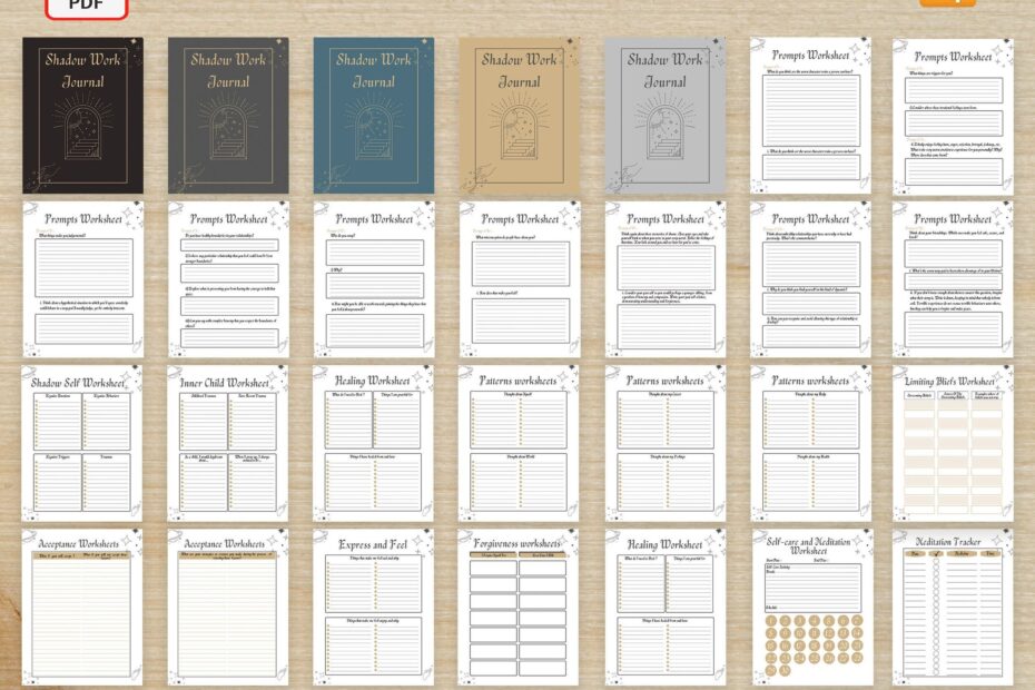 Shadow Work Guided Journal With Prompts 100 Pages PDF 8 5x11