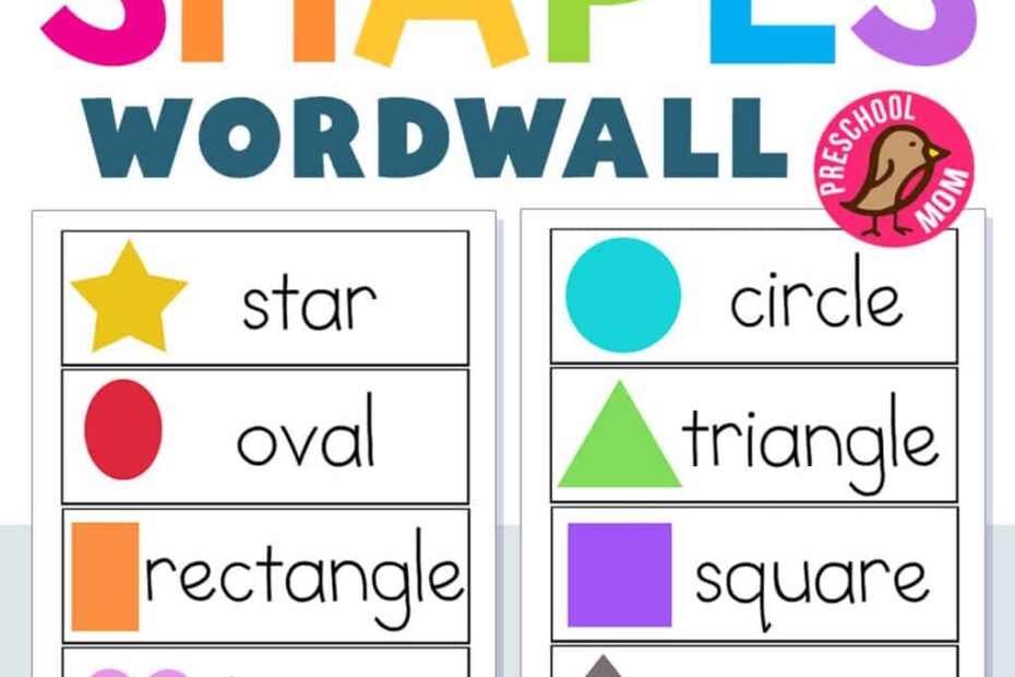 Shapes Worksheets Preschool Mom
