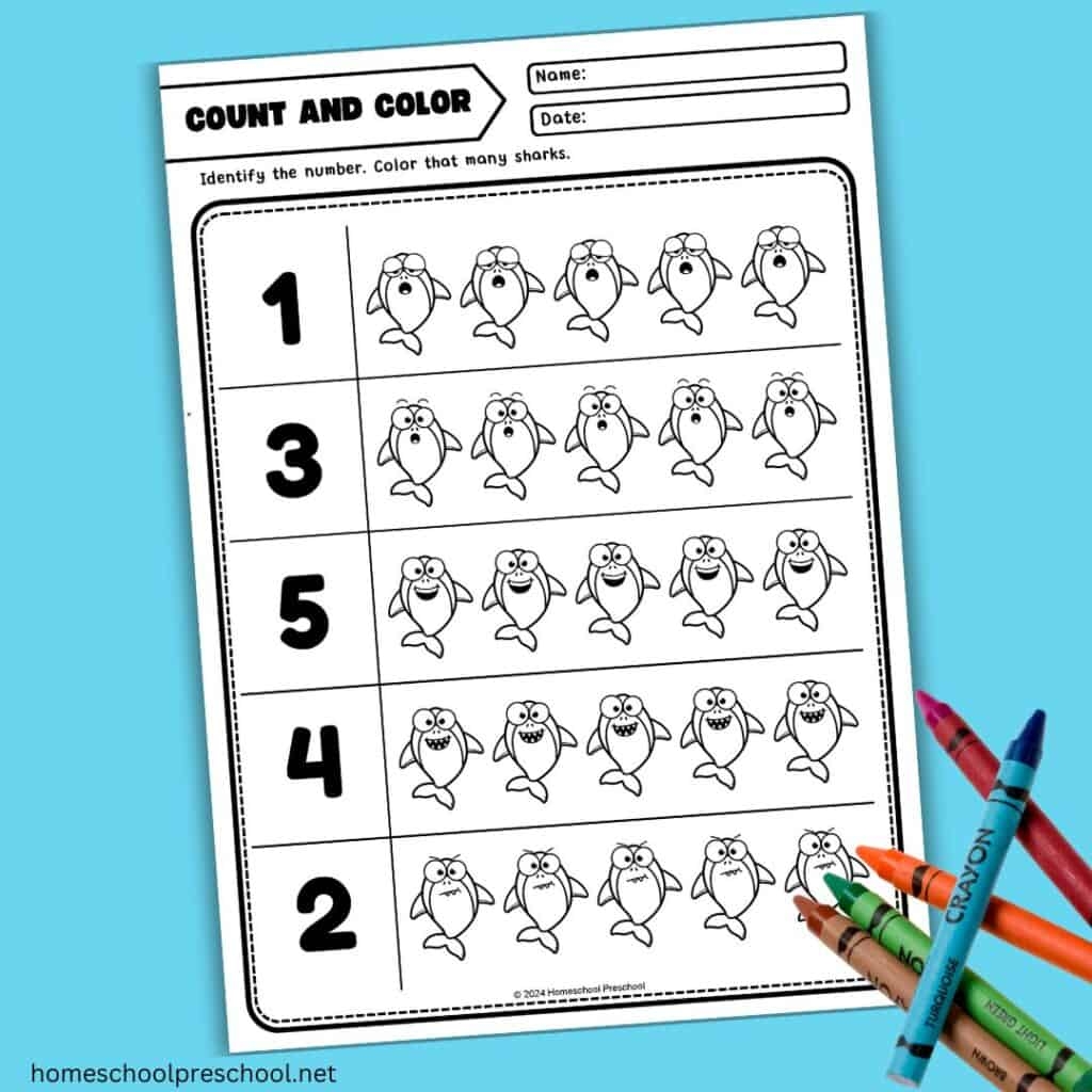 Shark Math Worksheets For Preschoolers Fun And Educational