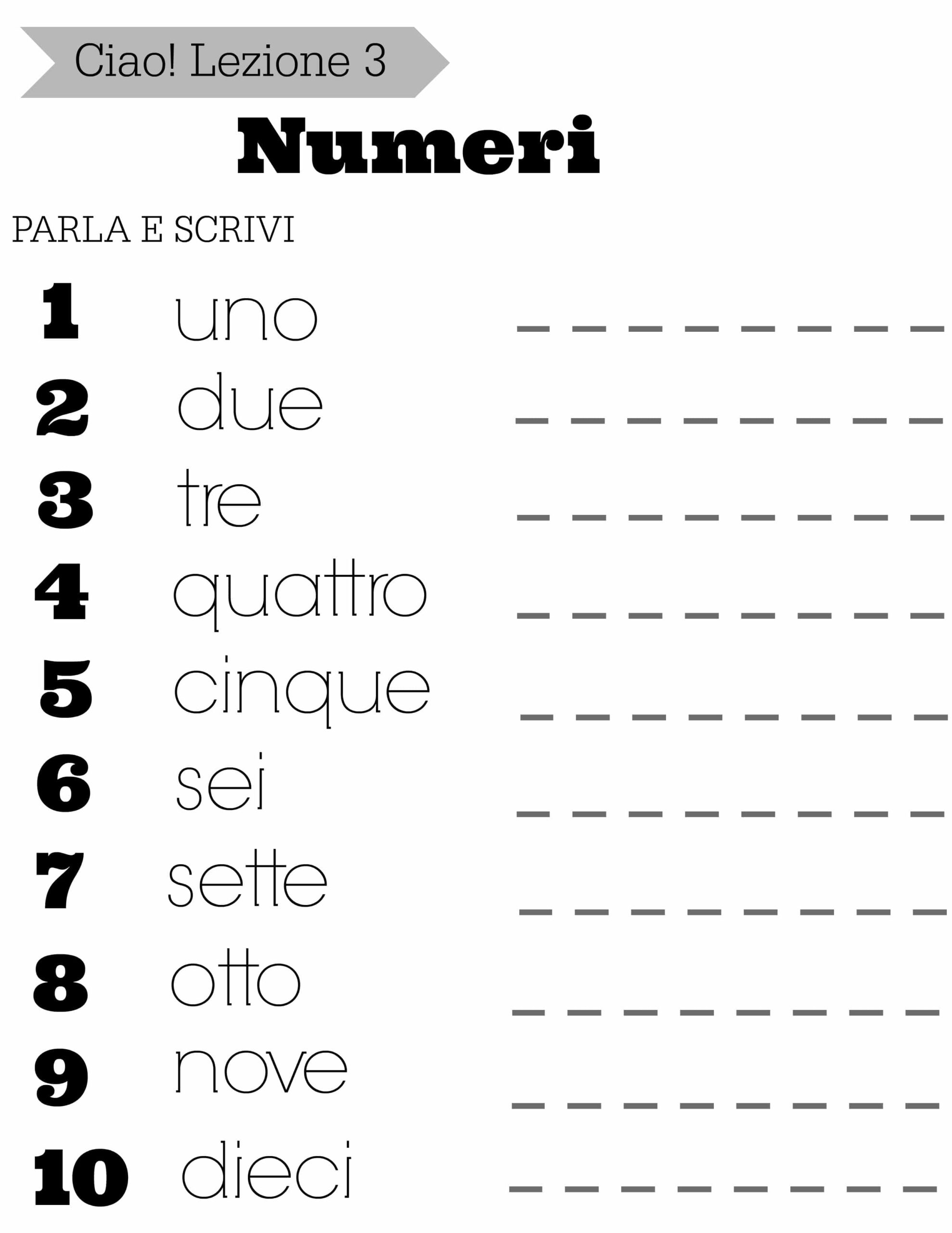 Simple Italian Lessons For Kids Numeri Counting In Italian The Chirping Moms