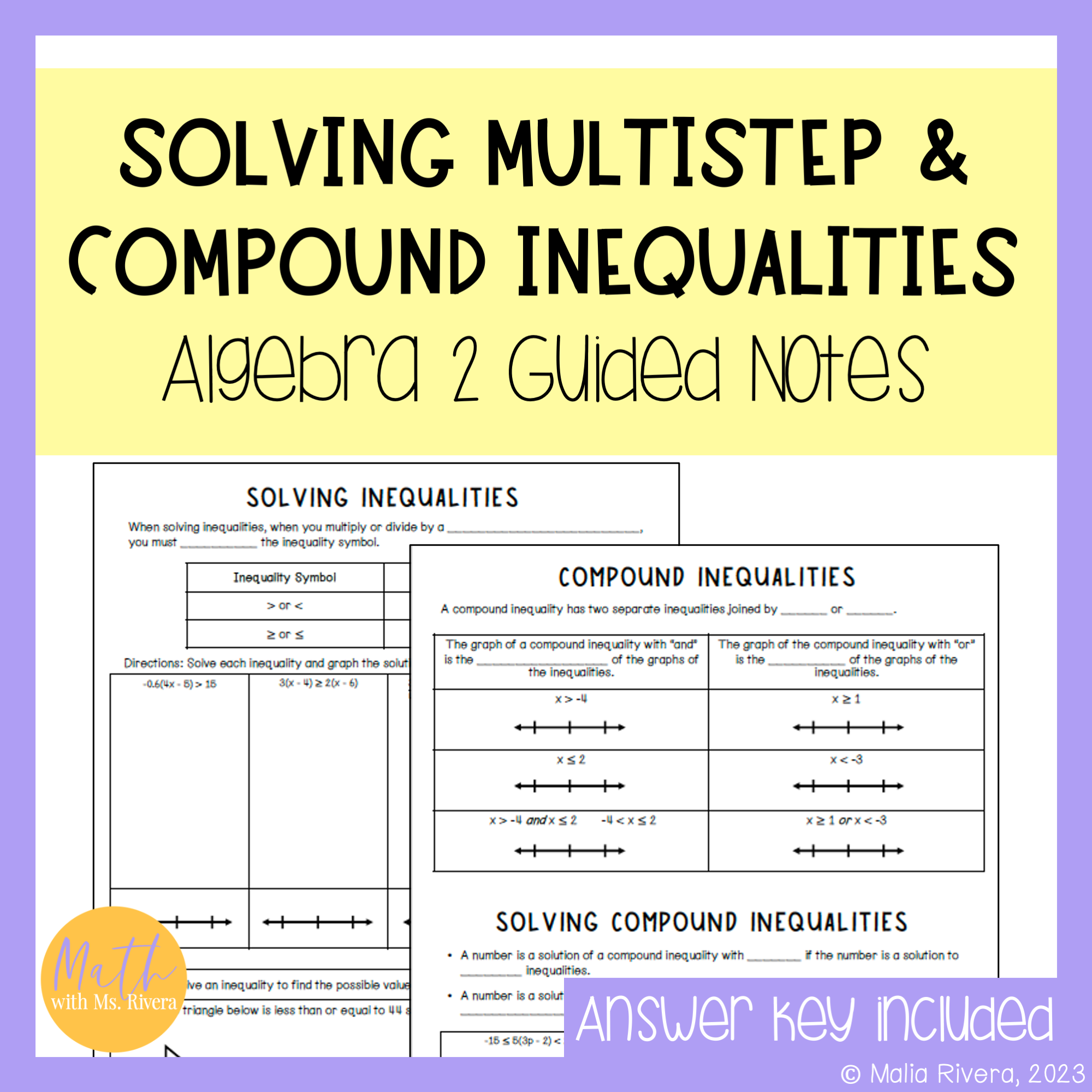 Solving Multi Step U0026 Compound Inequalities Classful