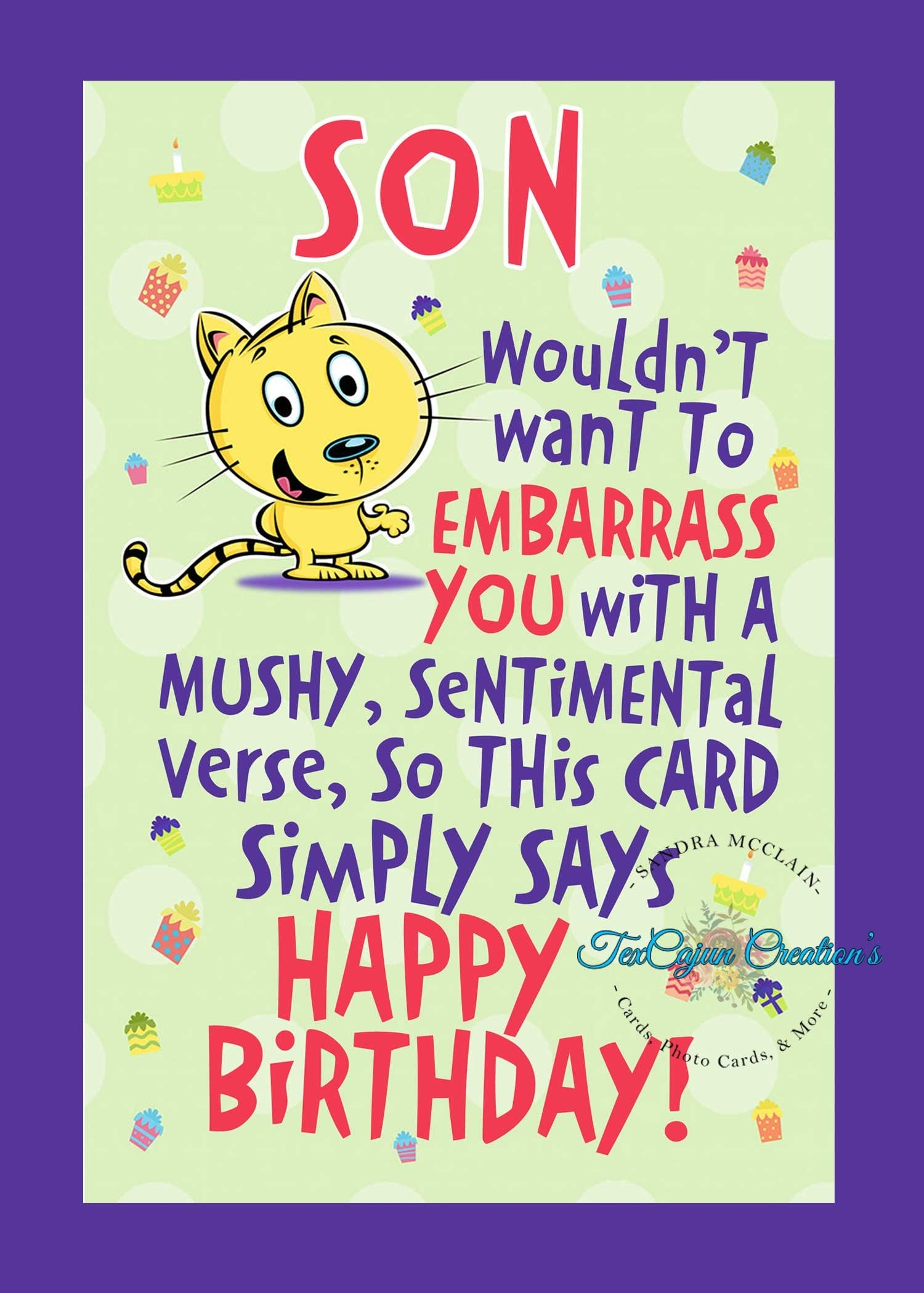 Son Birthday Card Son s Birthday Card Digital Card Birthday 