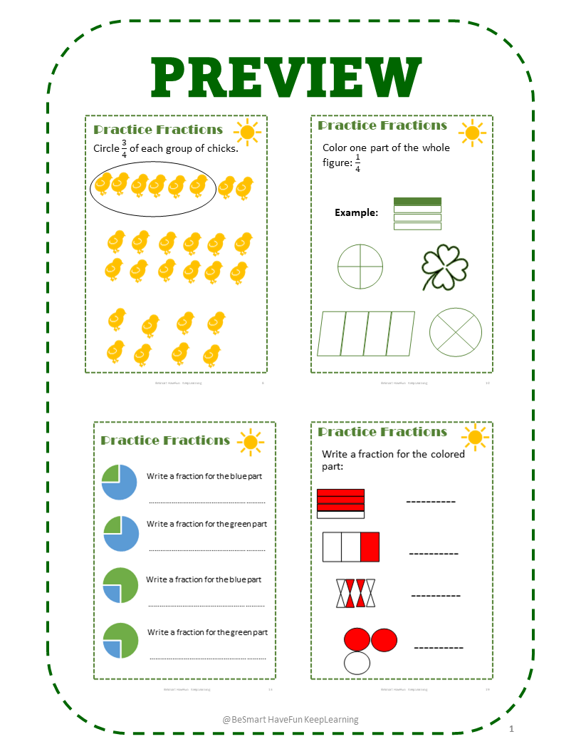3rd grade fraction worksheets