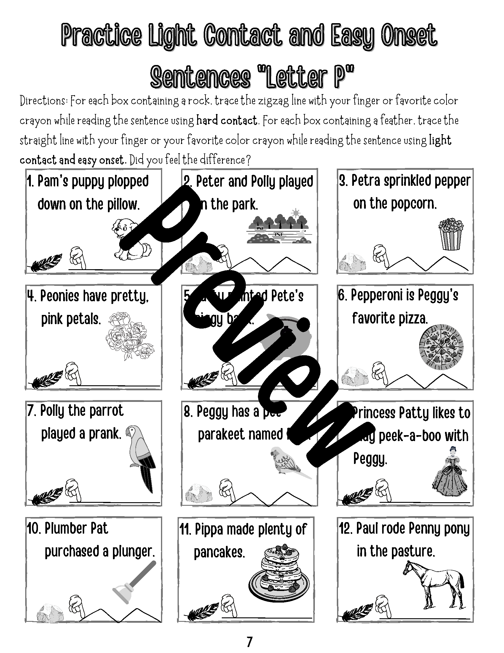 easy onset stuttering worksheets free