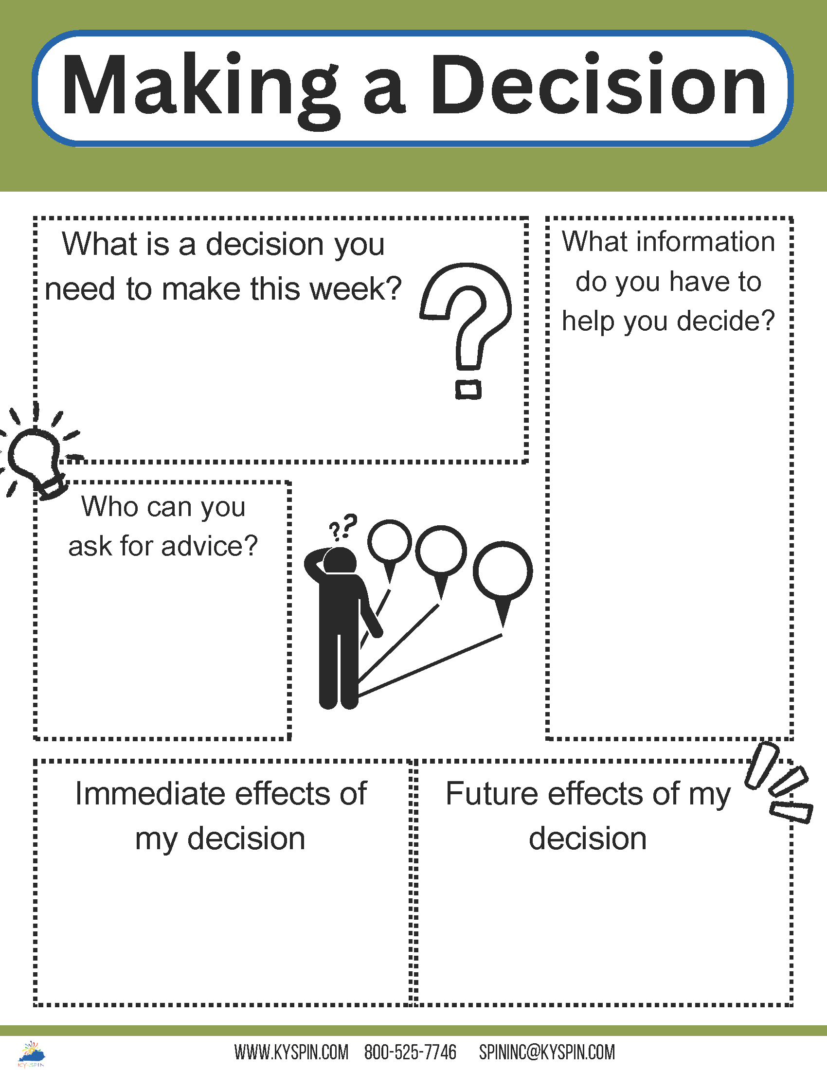 Supported Decision Making Worksheet KY SPIN