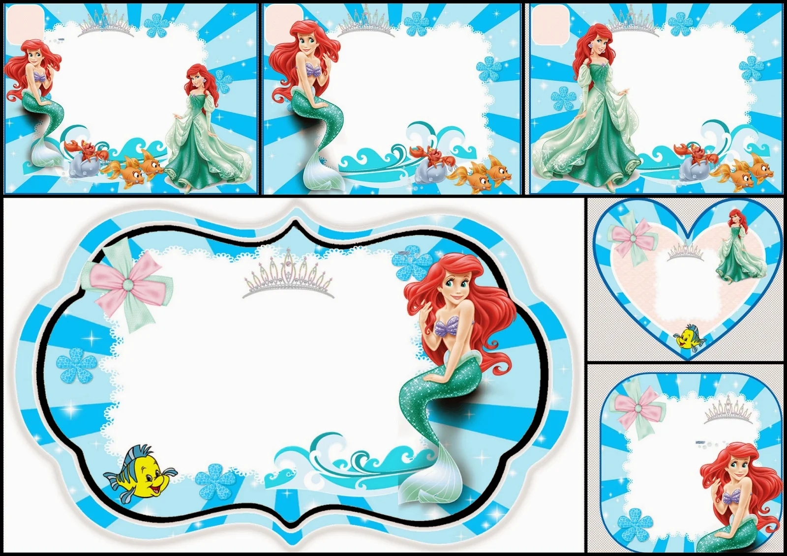 printable ariel birthday card